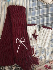 Handmade Crocheted Scarf &amp; Fingerless Gloves