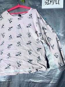Pink Mickey Mouse Long Sleeve sweatshirt