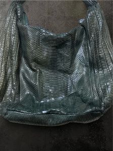 Rare Python Skin Leather Hobo Bag