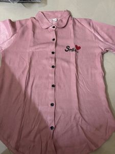 in coin 🔥 Soft Pink Casual Shirt for Women