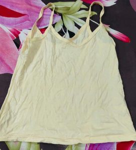 Yellow Spaghetti Strap Camisole Top