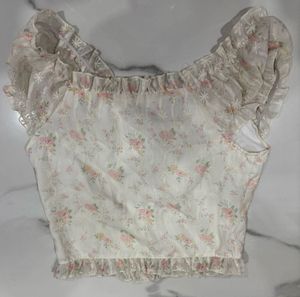 SAVANA Cute Floral Top