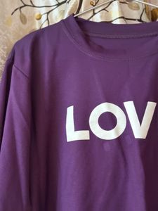 Purple LOVE Crop T-Shirt