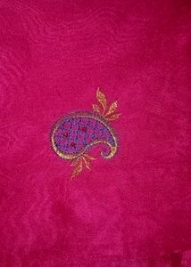 Brand New Pink And Blue Silk Light Weight Saree