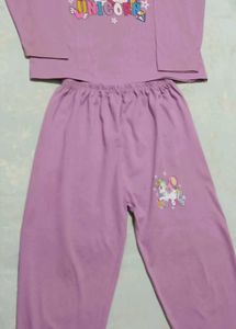 Cute Unicorn Purple T-Shirt Set