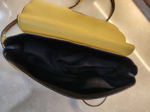 Yellow Suede Crossbody Bag