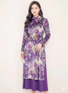 Purple Cheongsam Dress
