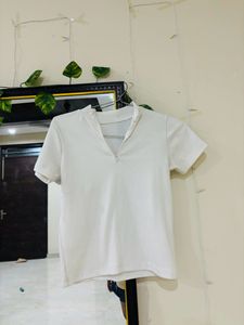 Women White Crop Top