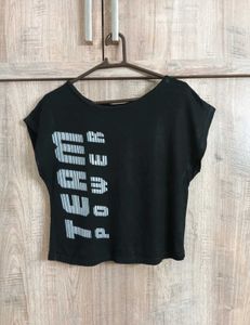 BLACK CROP TOP