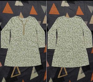 Green Floral Print Kurta
