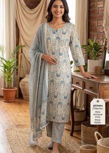 Embroidered Kurta with Floral Print