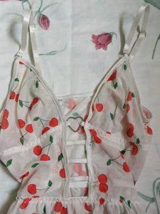 Cute Cherry Print Sleep Dress