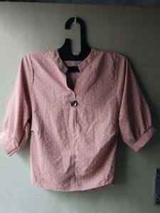 Chic Pink Polka Dot top