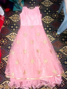 Pink Embroidered Barbie gown