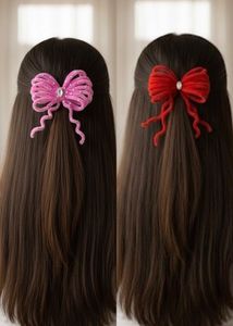Cute Pink Bow Hair Clip