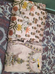 Elegant Floral Print Kurta Lehenga Set
