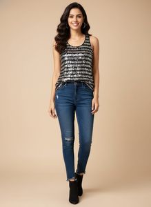 Mango Sparkling Sequin Tank Top