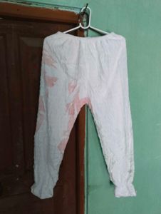 length 35,White Printed Palazzo Pants