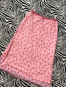 Pink Floral Mini Skirt