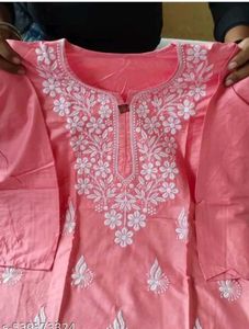Peach Embroidered Kurta Set