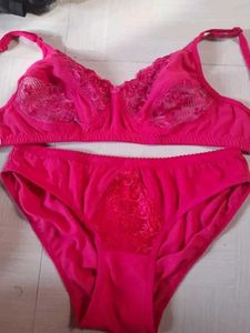 Vibrant Red Bra and Panty Set