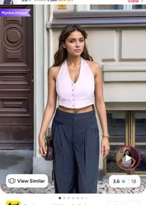 Hersheinbox Stylish Halter Neck Crop Top