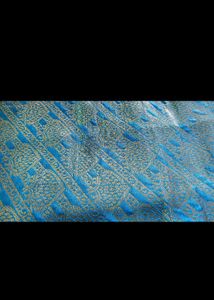 Blue and Gold Woven 2 piece Fabric