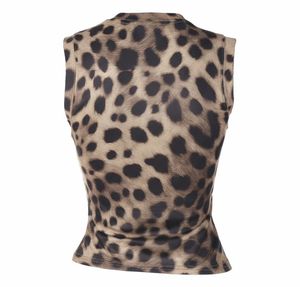 Stylish Leopard Print Sleeveless Top