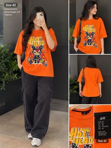 Orange "Hot Head" Graphic T-Shirt 🧡