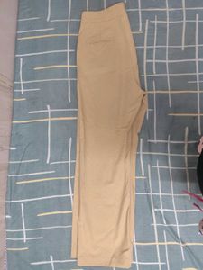 Classic Beige high waisted Wide Leg Trousers