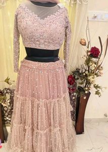 SALE price designer lehenga dusky pink shade
