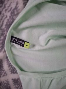 Pastel Green Wrap Crop Top