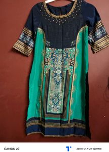 Blue Silk Kurta