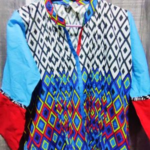 Vibrant Geometric Print Kurta