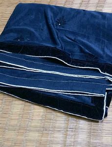 Elegant Navy Blue Embellished Saree