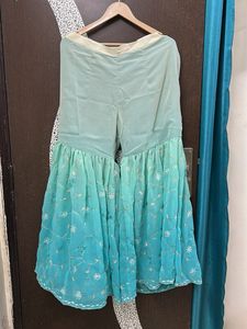 Sky Blue Embroidered Sharara Set