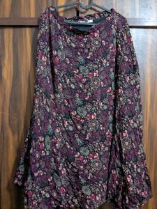 Floral skirt &amp; Lace/Net Top Set