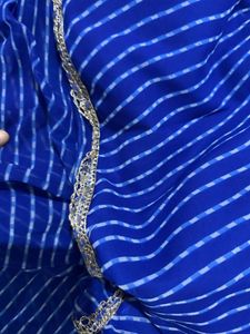 Vibrant Blue Leheriya Lehenga Choli Set