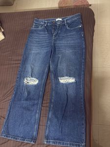 Ripped Wide Leg Jeans