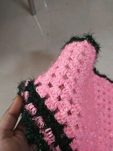 Handmade Pink Crocheted Bandana Top