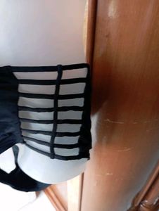 High-Waisted Strappy Bikini Bottom