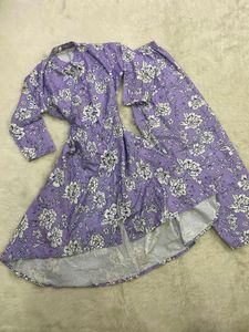 Lilac Lavender Floral Printed 2-Piece Co-Ord / Sui