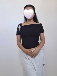 Chic Black Butterfly Top