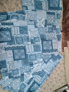 Beautiful Blue Patchwork Fabric