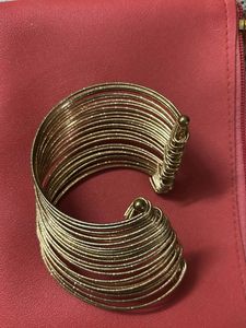 Gold Tone Wire Cuff Bracelet