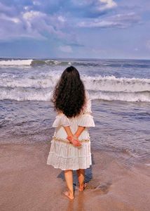 off white boho dress