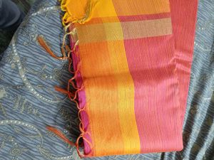 Vibrant Striped Saree