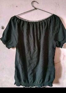 Embroidered Peasant Top