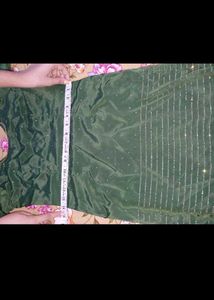 Elegant Green &amp; Orange Kurta Set