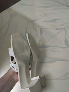 Stylish White Block Heels